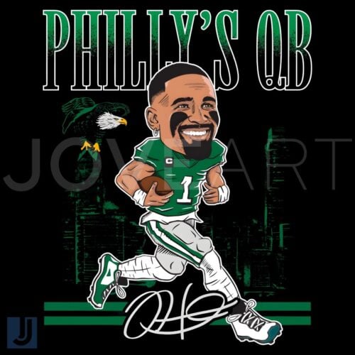 Philadelphia Eagles QB Jalen Hurts Caricature PNG