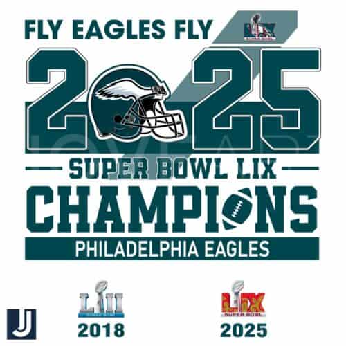 Philadelphia Eagles Super Bowl 2025 Champions SVG PNG