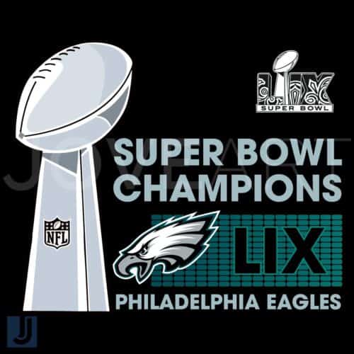 Philadelphia Eagles Super Bowl LIX Champions NFL Football SVG