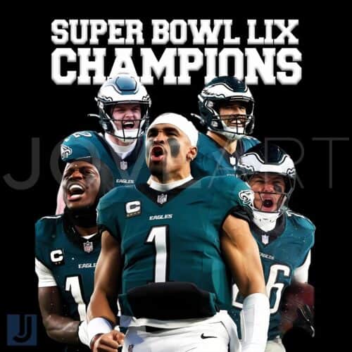 Philadelphia Eagles Super Bowl LIX Champions Players PNG