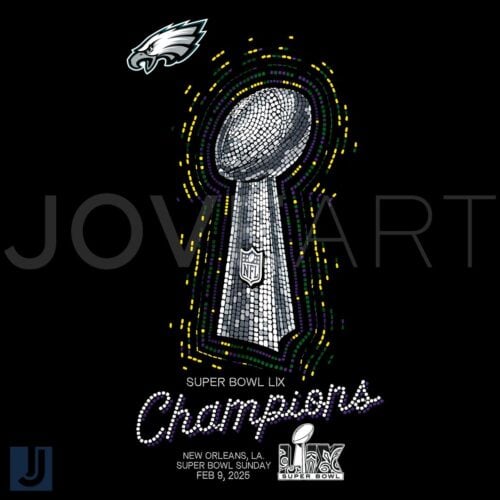 Philadelphia Eagles Super Bowl LIX Champs Lombardi Trophy PNG