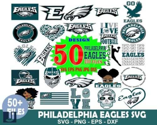 Philadelphia Eagles SVG Bundle 50 MustHave Designs