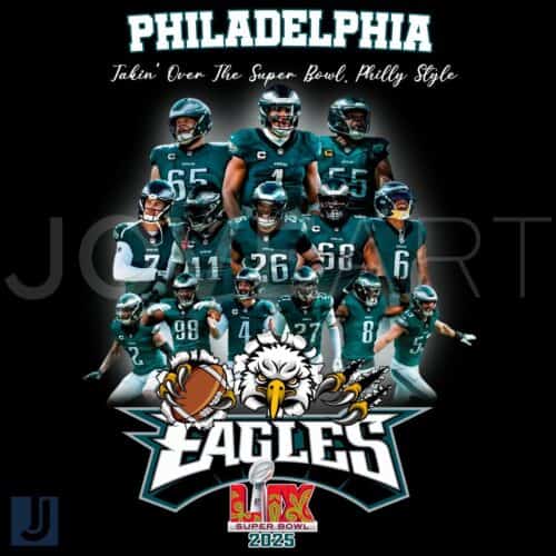 Philadelphia Eagles Taking Over the Super Bowl Philly Style PNG