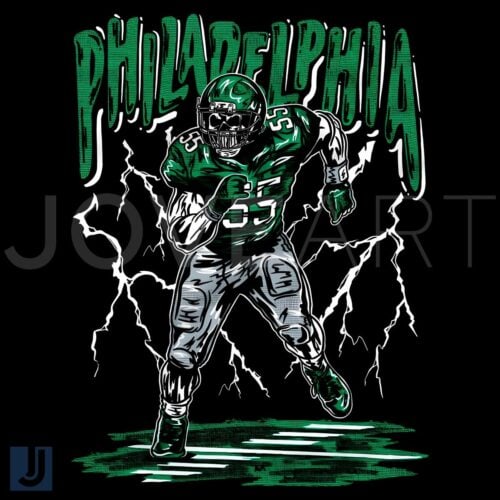 Philadelphia Legend Brandon Graham Skelly PNG Design