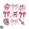 Pink Baseball Mom Era SVG with Tie Bow Design