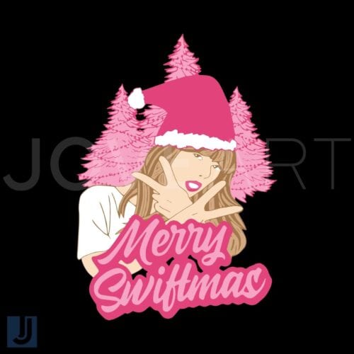 Pink Merry Swiftmas SVG Vintage Christmas Cutting File