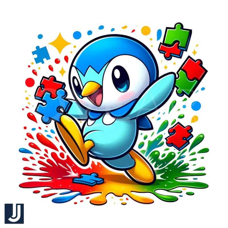 Piplup Pokemon Cartoon Autism Puzzle PNG