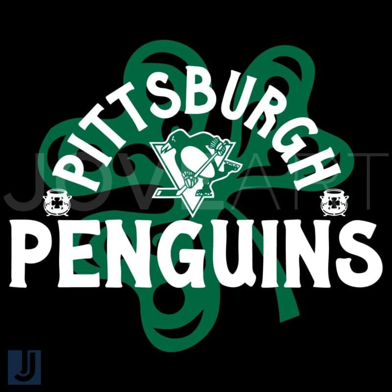 Pittsburgh Penguins St Patricks Day Shamrock SVG PNG