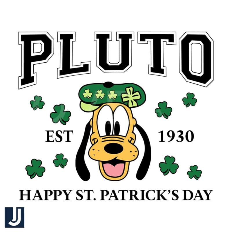 Pluto Dog St Patricks Day SVG Happy Lucky Since 1930