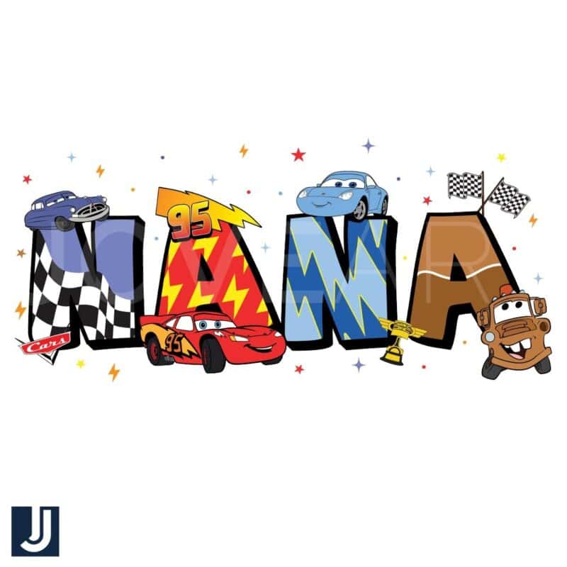 PNG of Nana Pixar Cars Cartoon Movie Fun Vibrant Design