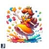 Princess Daisy Autism Awareness Cartoon Puzzle PNG