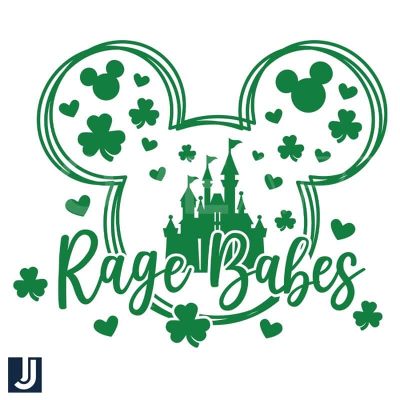 Rage Babes Mickey Kingdom Clover SVG Lucky Bold