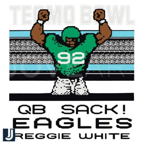 Reggie White SVG Eagles Tecmo Bowl QB Sack Tribute