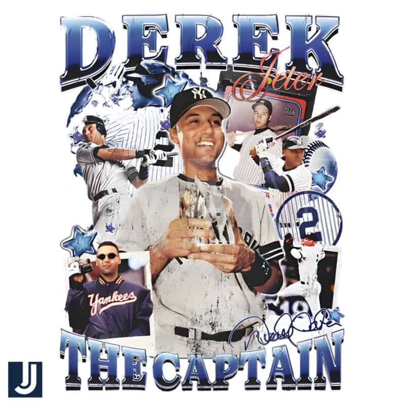 Retro 90s Derek Jeter The Captain Signature PNG