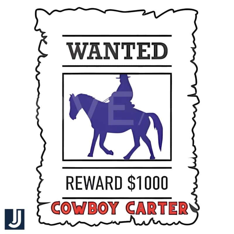 Retro Beyoncé Cowboy Carter Wanted Poster PNG Design