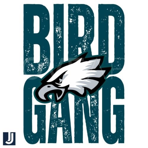 Retro Bird Gang Eagles Super Bowl Champions PNG Logo