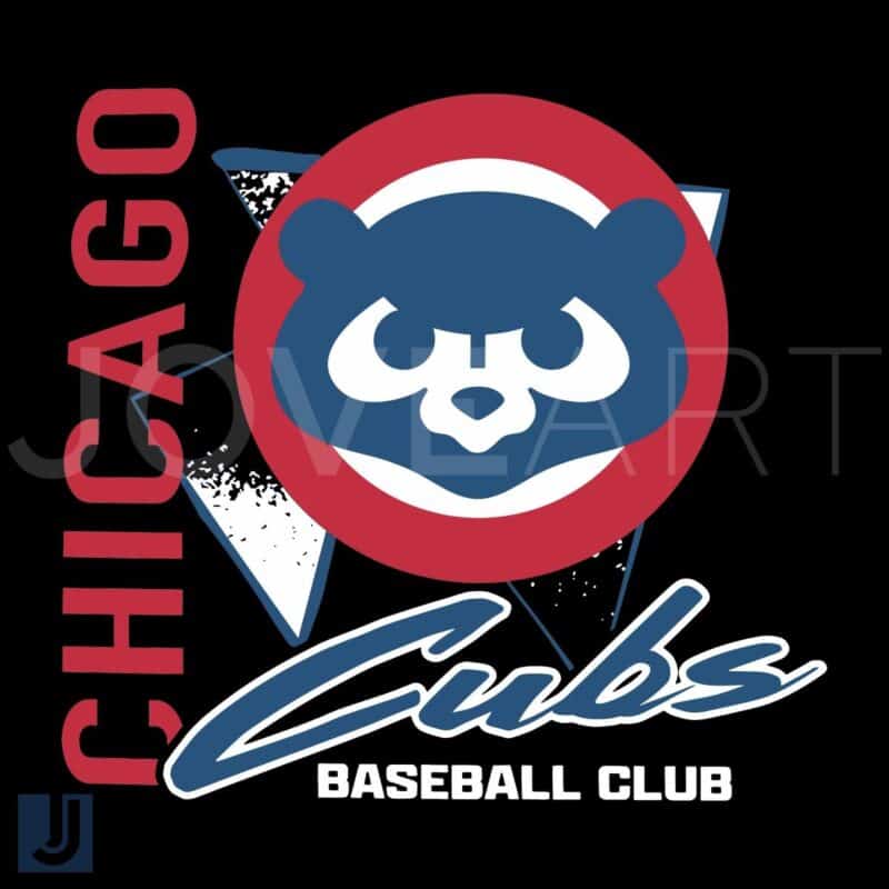 Retro Chicago Cubs Mascot Logo SVG Vintage Baseball Club