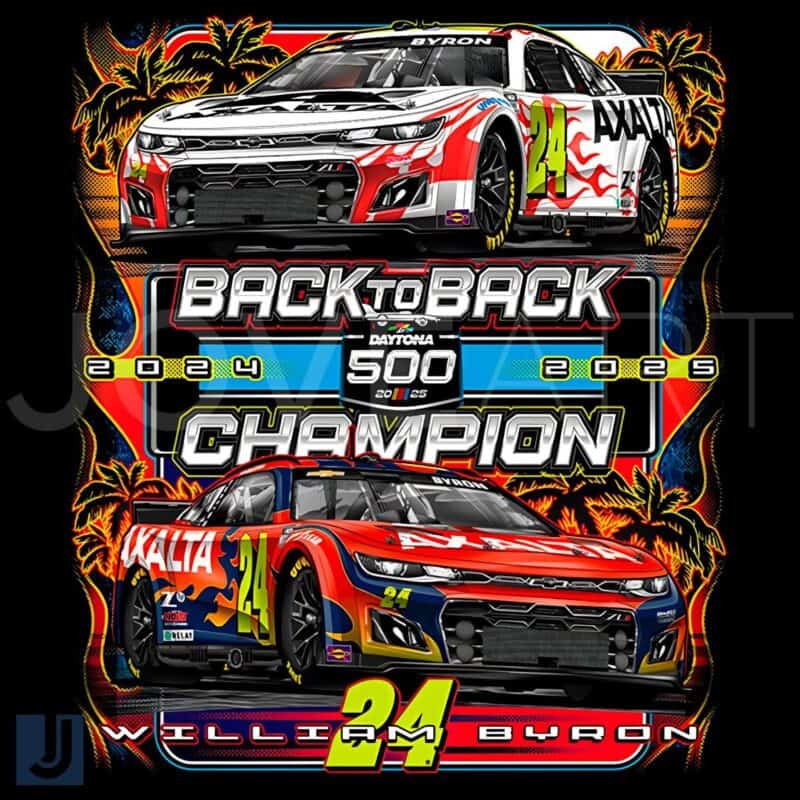 Retro Daytona 500 Champ William Byron 24 BacktoBack PNG