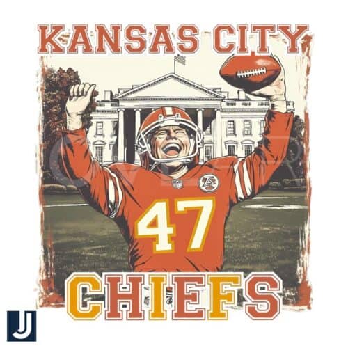 Retro Funny Donald Trump Kansas City Chiefs Football PNG