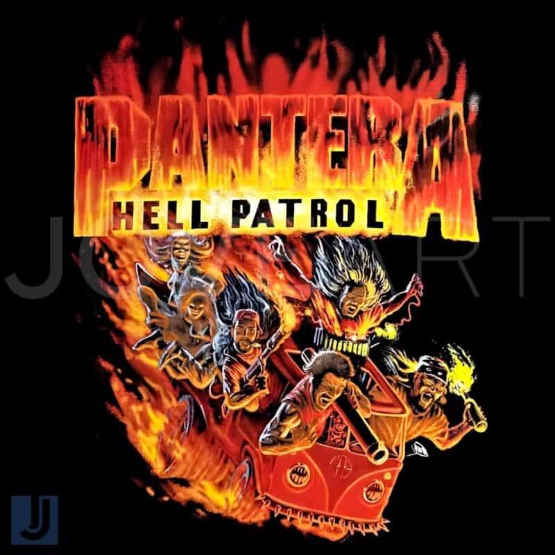 Retro Pantera Hell Patrol PNG Design