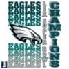 Retro Philadelphia Eagles LIX Champions Gradient Wordmark SVG