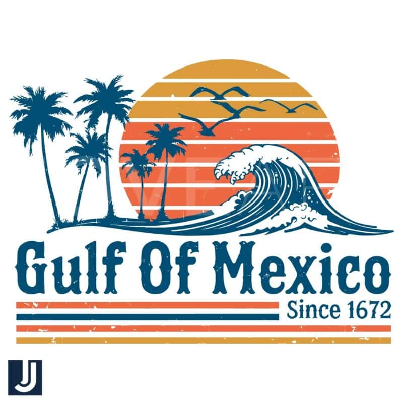 Retro Sunset Gulf of Mexico SVG Since 1672