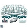 Retro Vintage Philadelphia Eagles Super Bowl 2025 Champions PNG