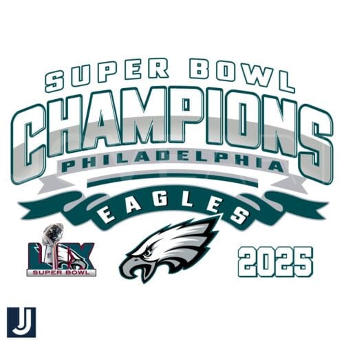 Retro Vintage Philadelphia Eagles Super Bowl 2025 Champions PNG