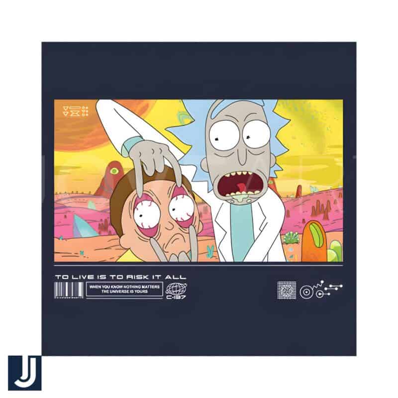 Rick and Morty Live to Risk It All PNG Download