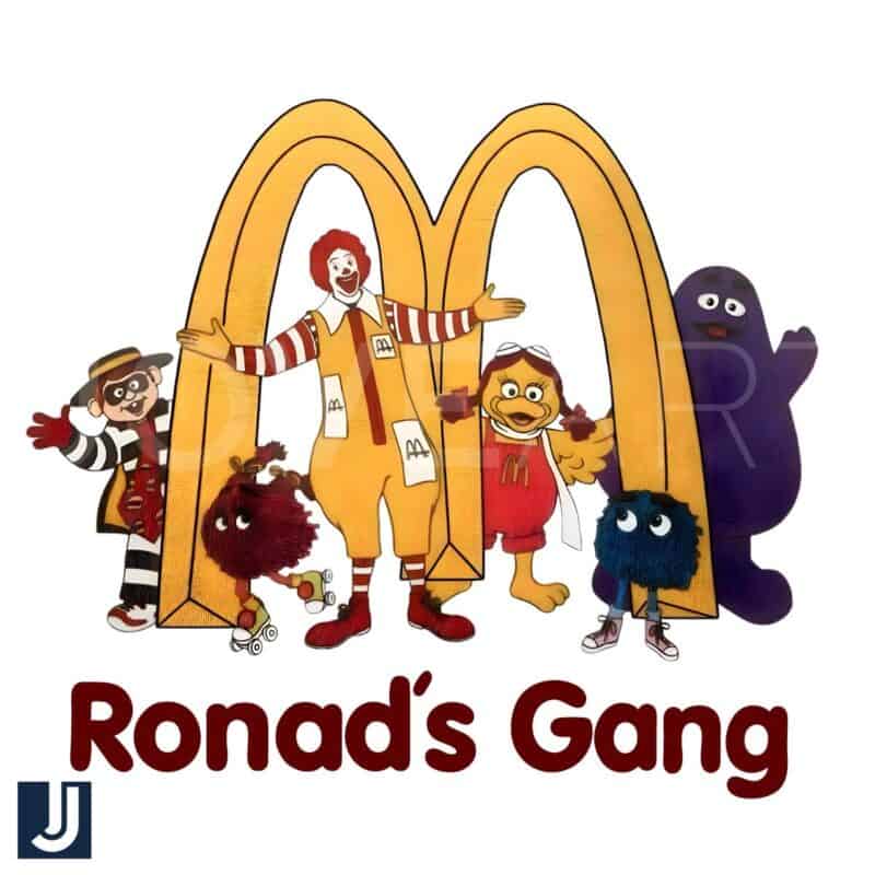 Ronads Gang McDonalds Logo Parody PNG Download