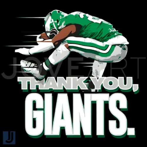 Saquon Barkleys Epic Backwards Hurdle Thank You Giants SVGPNG