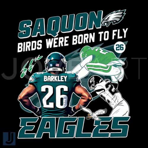 Saquon Birds Soar High Born to Fly 26 Eagles PNG