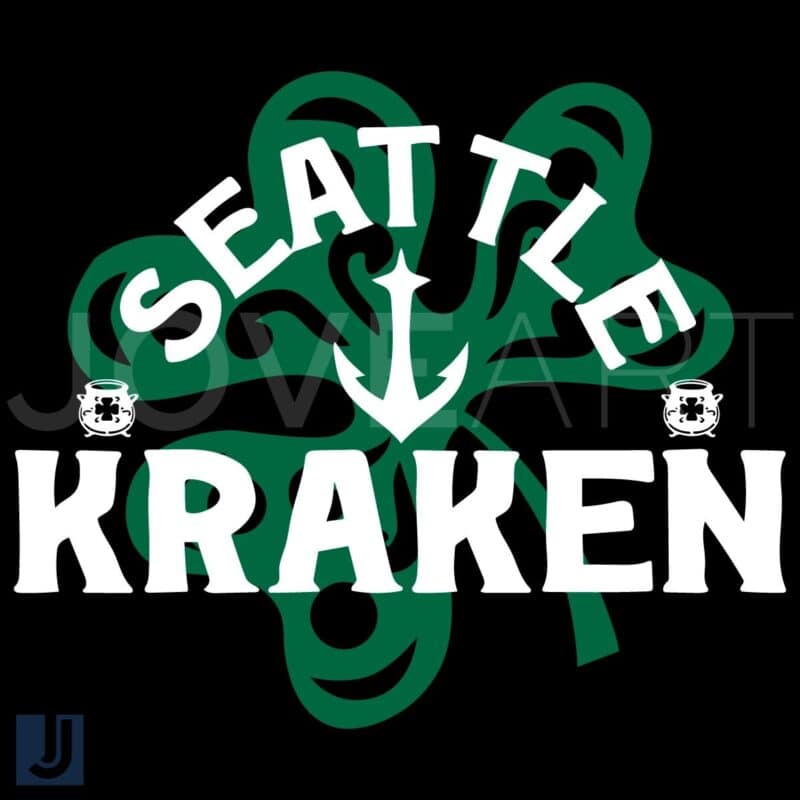 Seattle Kraken St Patricks Day Shamrock SVG Richmond Pride