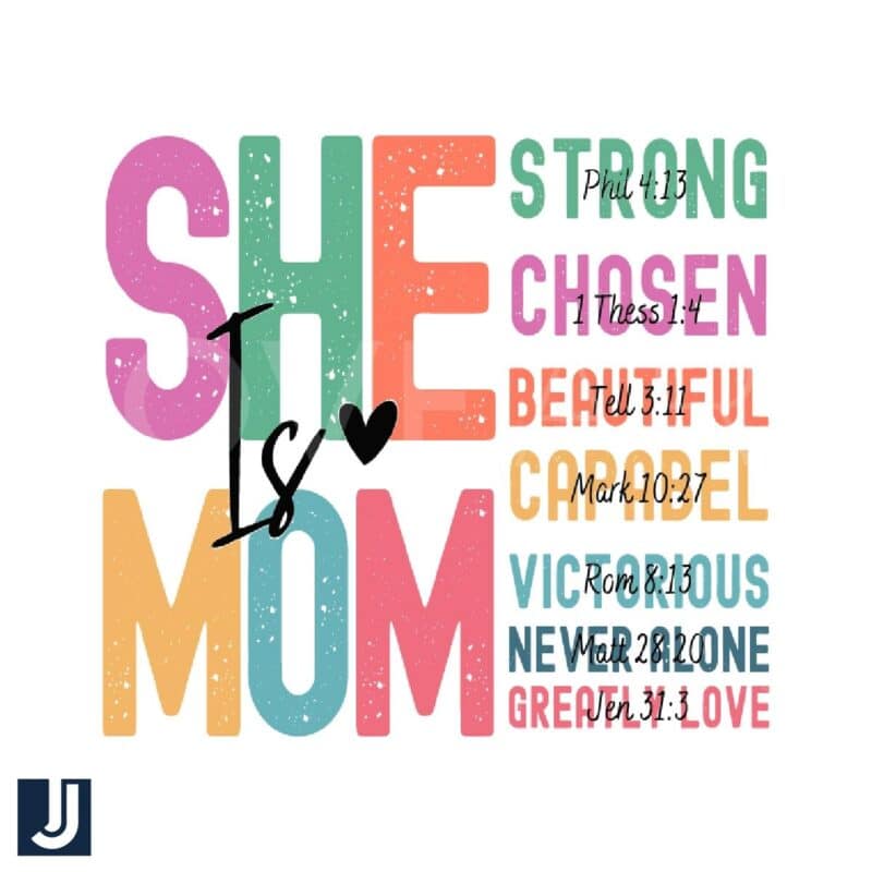 She Is Strong Chosen Beautiful Mom SVG File