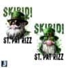 Skibidi St Pat Rizz Leprechaun PNG for St Patricks Day