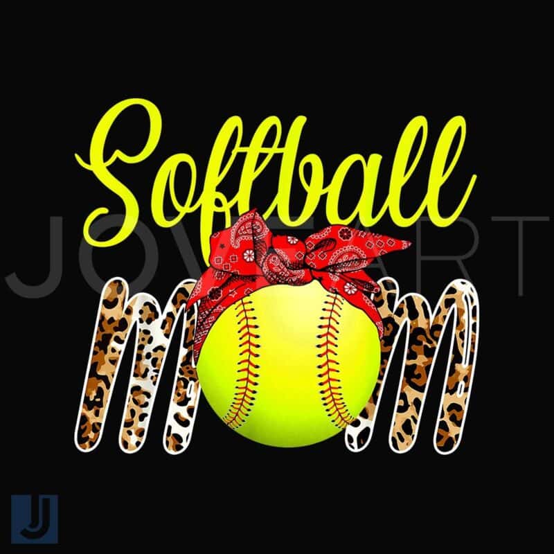 Softball Mom PNG Leopard Mandala Baseball Design