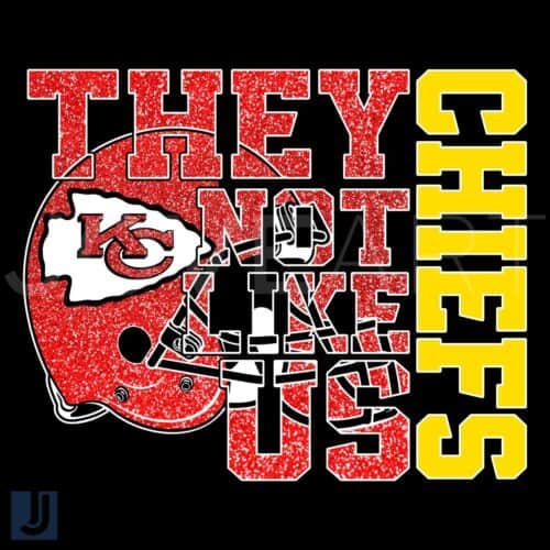 Sparkling Kansas City Chiefs They Not Like Us Design PNG