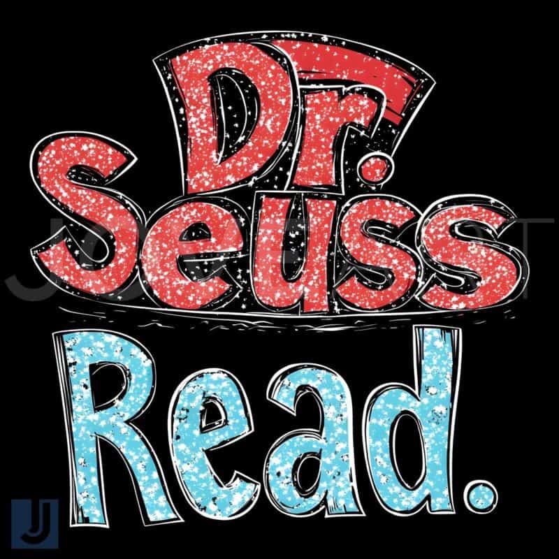 Sparkly Dr Seuss Reading Hat PNG