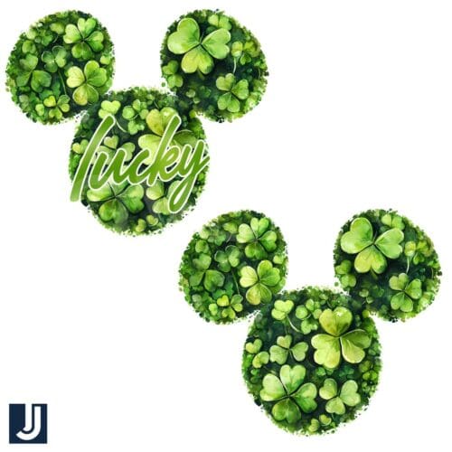 St Patricks Day Clover Mouse Head PNG