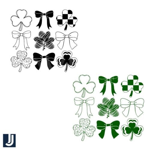 St Patricks Day Coquette Bow PNG for a Stylish Festive Look