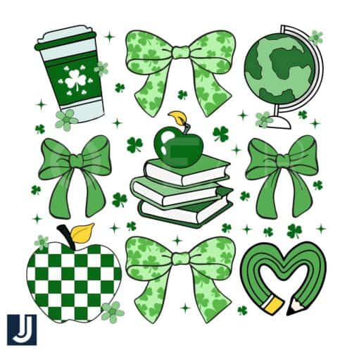 St Patricks Day Coquette Teacher PNG Design