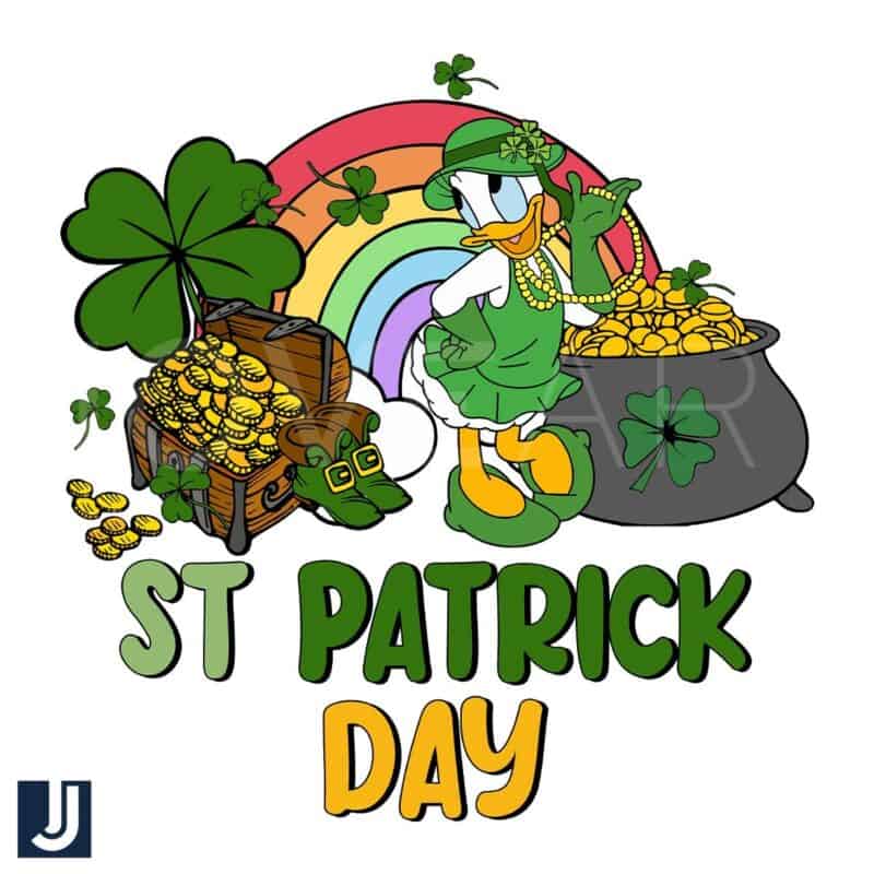 St Patricks Day Leprechaun with Lucky Daisy Gold Pot PNG