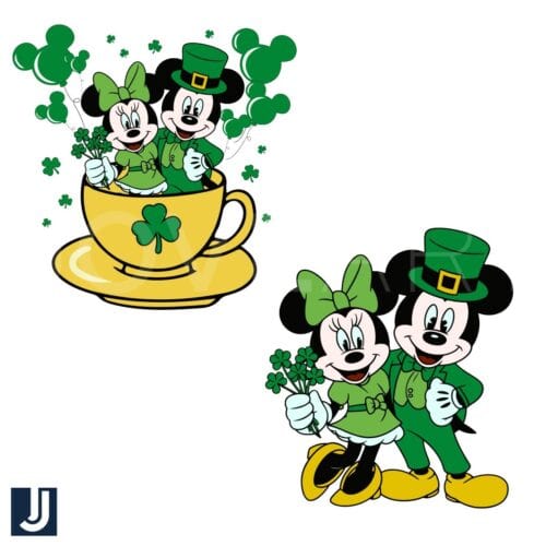 St Patricks Day Mickey Minnie PNG for Couples