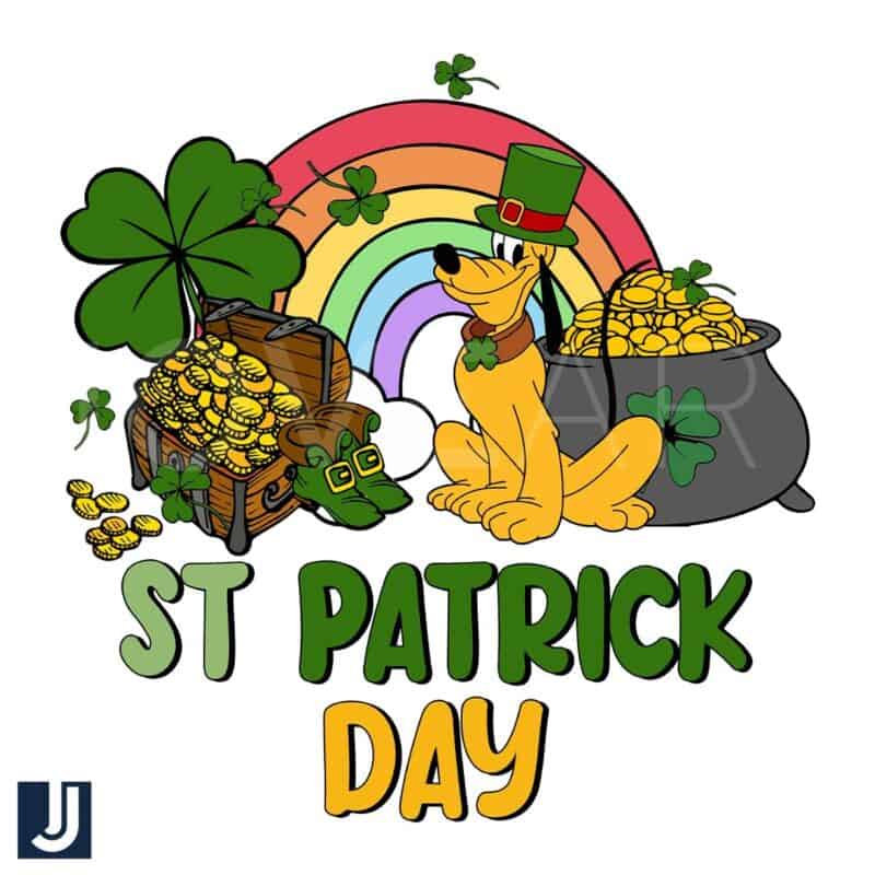 St Patricks Day Pluto Leprechaun with Lucky Gold Pot PNG