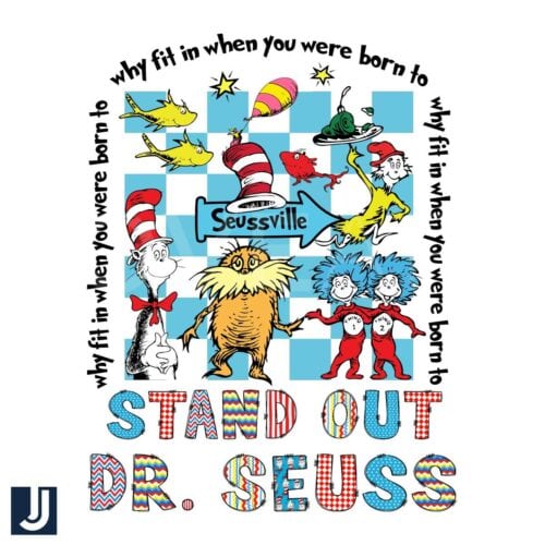 Stand Out Checkered Dr Seuss PNG