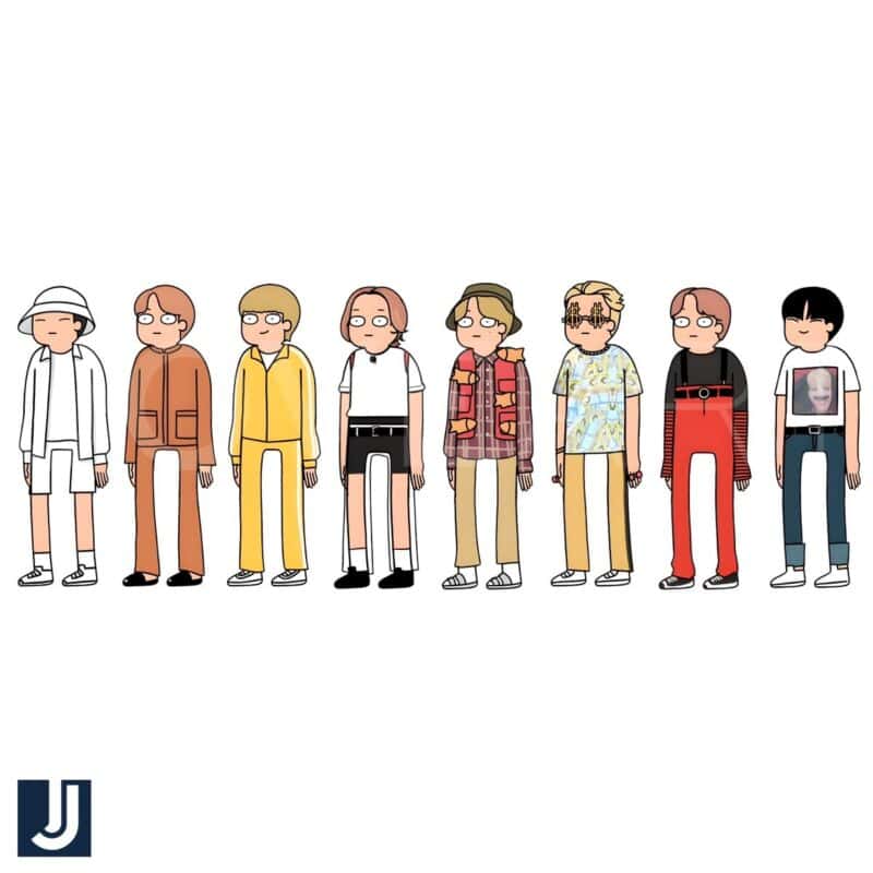 Stray Kids Cartoon Fan Art PNG Iconic Member Designs