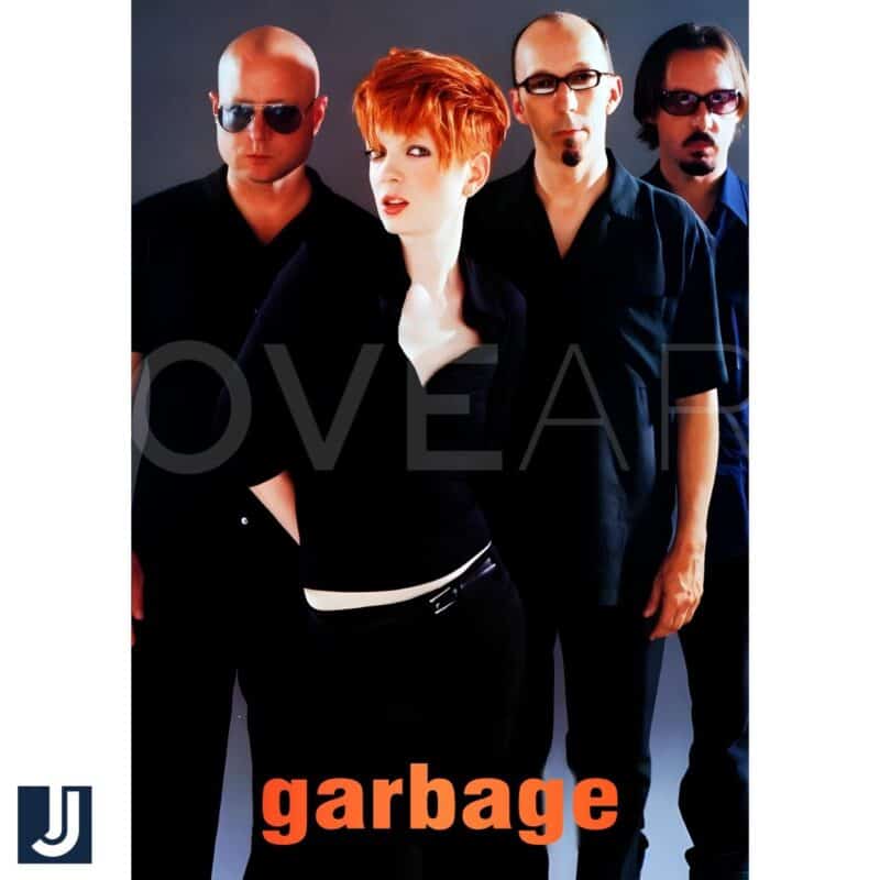 Stunning Garbage Rock Band Poster PNG