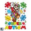 Super Autism Awareness Puzzle Pieces Mario PNG