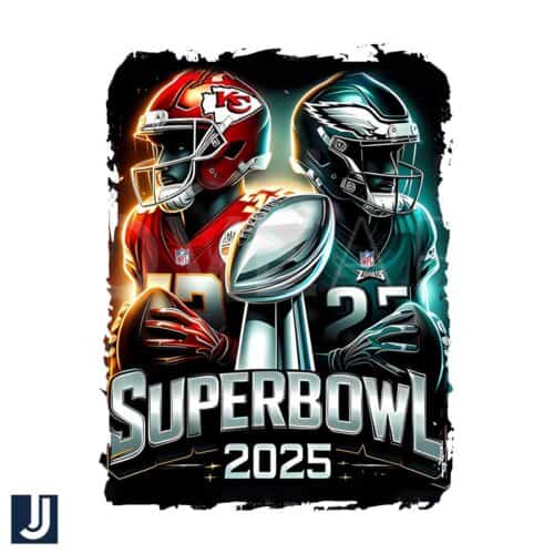 Super Bowl 2025 KC Chiefs vs Philly Eagles Football PNG