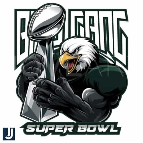 Super Bowl Bird Gang Philadelphia Eagles Mascot PNG Design